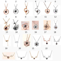 Thumbnail for Unfade flower rose Jewelry Box with Surprise 100 Languages I Love you Necklace Strange Gift For Mother girlfriend