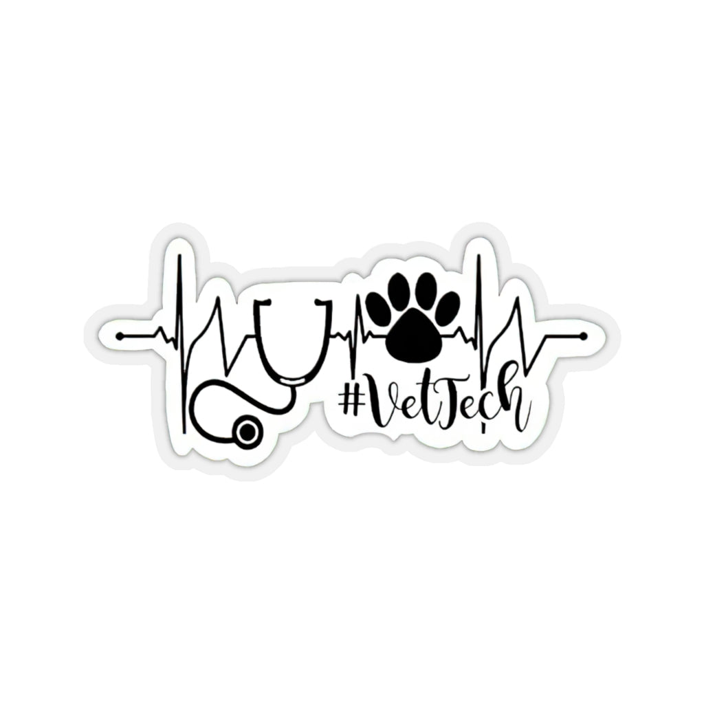 Vet tech Heart line Vinyl Sticker, Nurse Sticker, Best Friend Gift, Laptop Sticker Cool Sticker, Saying Sticker, Inspirational Quotes Sticker
