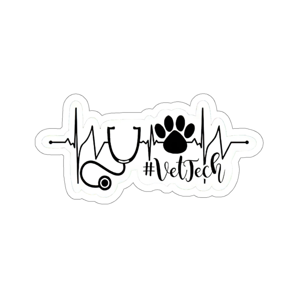 Vet tech Heart line Vinyl Sticker, Nurse Sticker, Best Friend Gift, Laptop Sticker Cool Sticker, Saying Sticker, Inspirational Quotes Sticker
