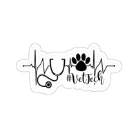 Thumbnail for Vet tech Heart line Vinyl Sticker, Nurse Sticker, Best Friend Gift, Laptop Sticker Cool Sticker, Saying Sticker, Inspirational Quotes Sticker