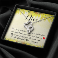 Thumbnail for KORAFINA Customized to My Niece - You HAD My Heart - Gift for Niece from Aunt - Double Heart Necklace On Birthday, Christmas