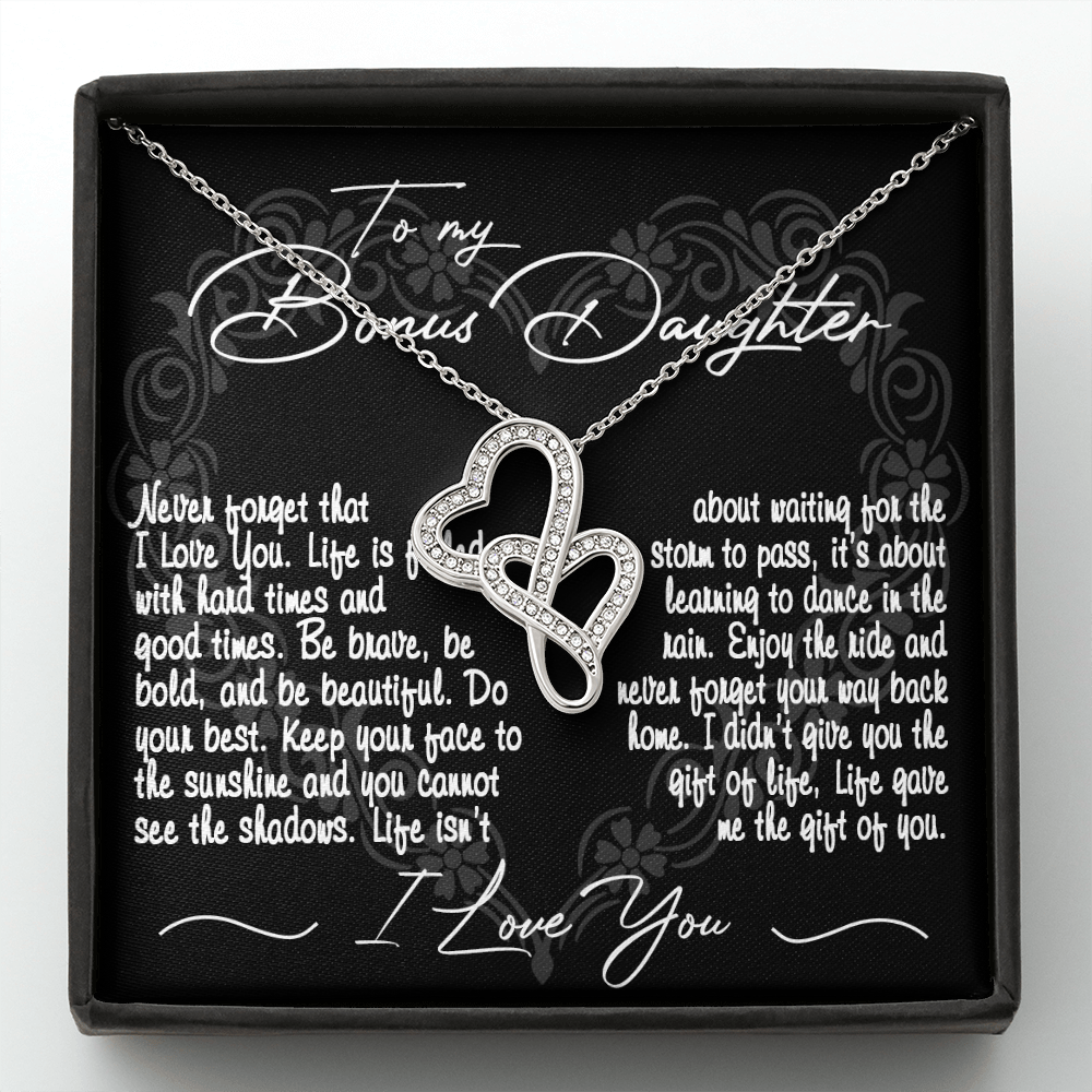 to my bonus daughter necklace, gifts for bonus daughter
