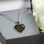 Heart Necklace Pendant Father Daughter -Dad loves Daughter Gifts ideas Teen Girl