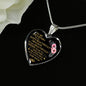Heart Necklace Pendant Father Daughter -Dad loves Daughter Gifts ideas Teen Girl