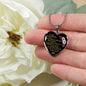 Heart Necklace Pendant Father Daughter -Dad loves Daughter Gifts ideas Teen Girl