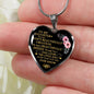 Heart Necklace Pendant Father Daughter -Dad loves Daughter Gifts ideas Teen Girl