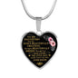Heart Necklace Pendant Father Daughter -Dad loves Daughter Gifts ideas Teen Girl
