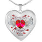 Daddy’s Girl I Used To Be His Angel Now He Is Mine Cardinal Luxury Heart Pendant Necklace – Dad Memorial Gifts; Gift for Birthday,Christmas,Valentine's Day,Mother's day,Father's Day,Thanksgiving