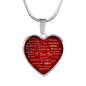 "I Love You" In Many Languages Heart Necklace and Bangle 18k gold - Special gift