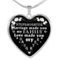 The Most Meaningful Gifts Personalized Charm Necklace Heart to My Stepdaughter Gifts from Step Mom Dad Love Daughter On Birthday, Christmas, Luxury Necklace