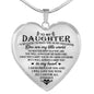 To My Amazing Daughter Heart Pendant Neckalce - I'm So Lucky To Have You As My Daughter - Best Birthday Gift For Your Child/Children