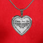 Father and Child Love Heart Pendant Necklace -Birthday gift for Teen girl, Kids