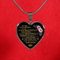 Heart Necklace Pendant Father Daughter -Dad loves Daughter Gifts ideas Teen Girl