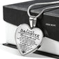 To My Amazing Daughter Heart Pendant Neckalce - I'm So Lucky To Have You As My Daughter - Best Birthday Gift For Your Child/Children