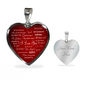 "I Love You" In Many Languages Heart Necklace and Bangle 18k gold - Special gift