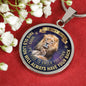To My Son Pendant Necklace from Father, Love Quotes For Boys Gift - Old Lion Dad