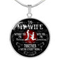 Romantic To My Wife Necklace From Husband Jewelry - Together We're Everything - Birthday Xmas Gift For Girlfriend 1 Inch Diameter