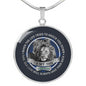 Father and Son Gifts to My Son Necklace Jewelry - This Old Lion Will Always Have Your Back - Gift for Son On Wedding Silver Plated Pendant with Gloss Finish
