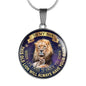 To My Son Pendant Necklace from Father, Love Quotes For Boys Gift - Old Lion Dad