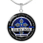 Cross - To My Son Necklace From Father Circle Necklace