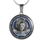 Silver/Gold 18k Necklace To my Son Love Dad Lion Gifts - When Life tries to knock you down, This old lion will always have your back