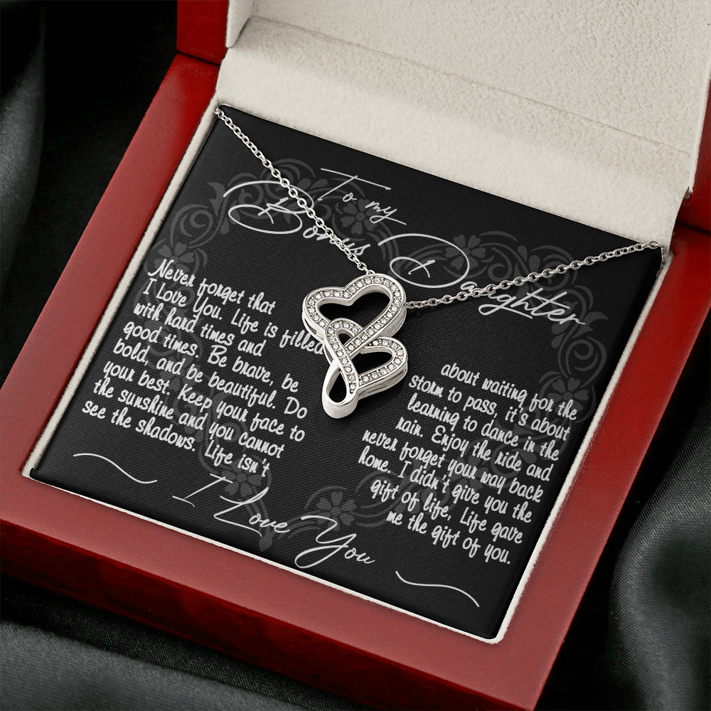 to my bonus daughter necklace, gifts for bonus daughter