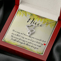 Thumbnail for KORAFINA Customized to My Niece - You HAD My Heart - Gift for Niece from Aunt - Double Heart Necklace On Birthday, Christmas