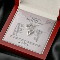 Thumbnail for To My Future Mother-In-Law Double Hearts Necklace ;Gift from Bride, Thank you for raising the man of my dreams, Mother in Law Necklace Gift