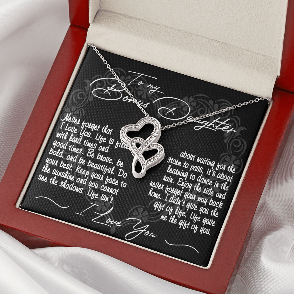 to my bonus daughter necklace, gifts for bonus daughter