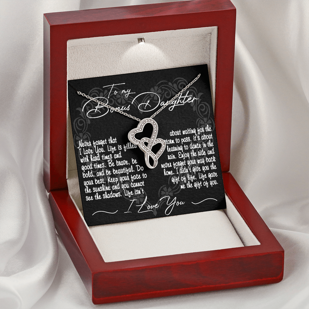 to my bonus daughter necklace, gifts for bonus daughter