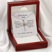 Thumbnail for Meaningful Quote Mom Necklace - Necklace for Mom - to My Amazing Mother Pink - Mom Stunning Dragonfly Necklace On Christmas, Birthday