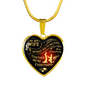Real 18k Gold Heart Necklace To My Wife From Husbands - Wedding Valentines Gifts