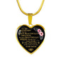 Real 18k Gold Necklace Pendant Father Daughter -Dad loves little Girl Gifts idea