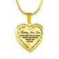 Mother Son Heart Necklace - Mommy Loves You, Always remember Gift Ideas for Boy