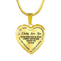Father and Child Love Heart Pendant Necklace -Daddy Loves You, To My Son Jewelry
