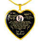 Romantic To My Wife - Thank You For Sharing Your Life - Husband Wife Heart Pendant Necklace - Gold Plated Luxury Heart Necklace