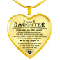 To My Amazing Daughter Heart Pendant Neckalce - I'm So Lucky To Have You As My Daughter - Best Birthday Gift For Your Child/Children