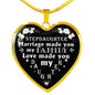 The Most Meaningful Gifts Personalized Charm Necklace Heart to My Stepdaughter Gifts from Step Mom Dad Love Daughter On Birthday, Christmas, Luxury Necklace