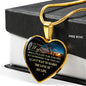 Romantic To My Gorgeous Wife - My Future Wife - Love Of My Life - Wife Heart Pendant Necklace - Gold Plated Jewelry Easter, Wedding Gifts Her