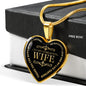 Romantic To My Gorgeous Wife - My Best Friend My Naughty Love - Husband Wife Heart Pendant Necklace - Gold Plated Jewelry Wedding Gifts, Thinking Of You Gifts Her