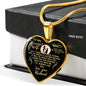 Romantic To My Wife - Thank You For Sharing Your Life - Husband Wife Heart Pendant Necklace - Gold Plated Luxury Heart Necklace