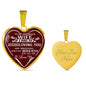 Lovely To My Love - Use My Last Breath To Tell You I Love You - Husband Wife Heart Pendant Necklace Chain 20 Inch Easter, Wedding Gifts Woman fix