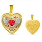 Daddy’s Girl I Used To Be His Angel Now He Is Mine Cardinal Luxury Heart Pendant Necklace – Dad Memorial Gifts; Gift for Birthday,Christmas,Valentine's Day,Mother's day,Father's Day,Thanksgiving