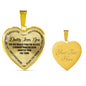 Father and Child Love Heart Pendant Necklace -Birthday gift for Teen girl, Kids