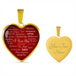 "I Love You" In Many Languages Heart Necklace and Bangle 18k gold - Special gift