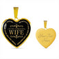 Romantic To My Gorgeous Wife - My Best Friend My Naughty Love - Husband Wife Heart Pendant Necklace - Gold Plated Jewelry Wedding Gifts, Thinking Of You Gifts Her