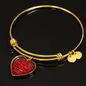 "I Love You" In Many Languages Heart Necklace and Bangle 18k gold - Special gift