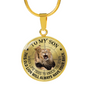 NEW! Pendants Necklace To My Son Lion, Father And Son Real 18k Gold Finish Gifts