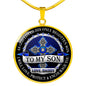 Cross - To My Son Necklace From Father Circle Necklace