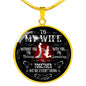 Romantic To My Wife Necklace From Husband Jewelry - Together We're Everything - Birthday Xmas Gift For Girlfriend 1 Inch Diameter